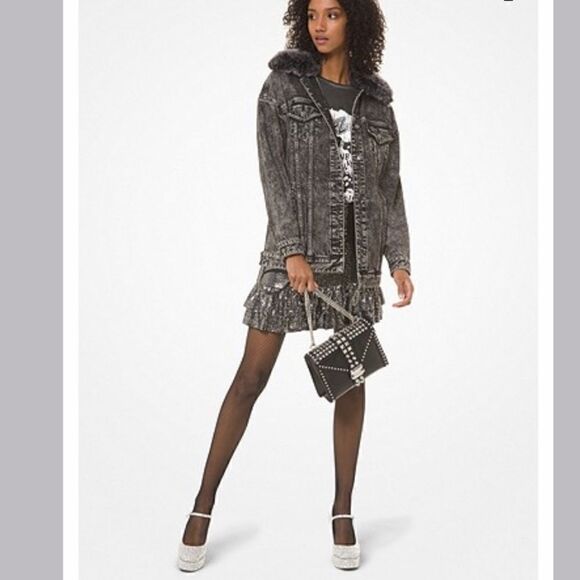 MICHAEL Michael Kors Mirror Dot Jersey Tiered Ruffle Skirt - Picture 3 of 8